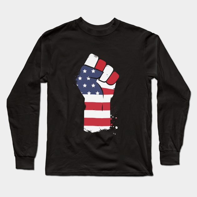 USA 4th July T-Shirt Independence Patriots Day Long Sleeve T-Shirt by BrightGift